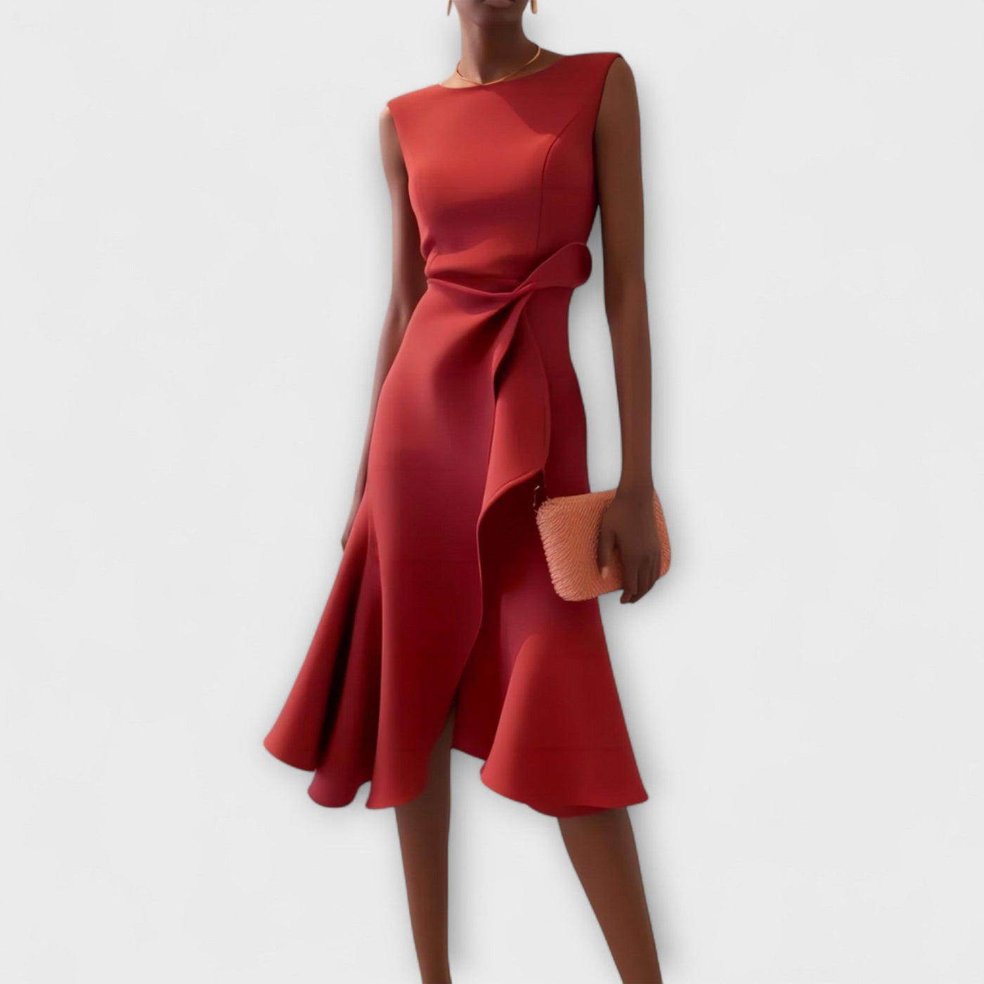 Clothestyle – Asymmetrisk drapert midikjole