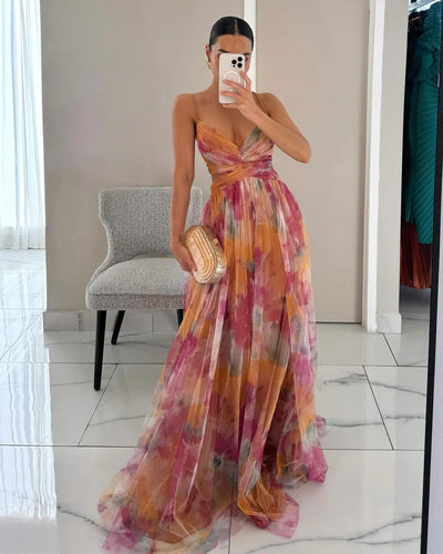 Clothestyle - Nydelig maxi-kjole med blomstertrykk