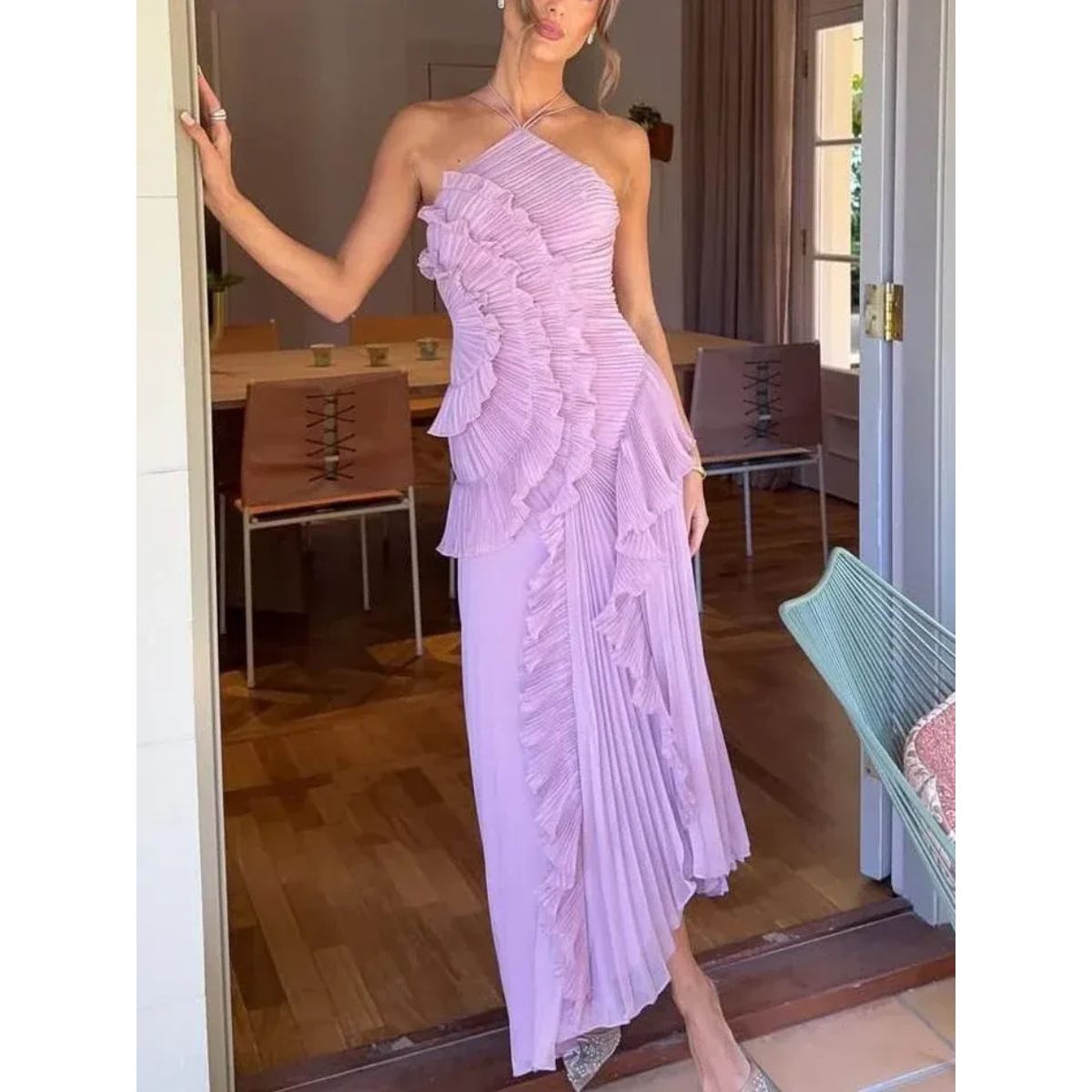 Clothestyle - Vid kjole med volanger