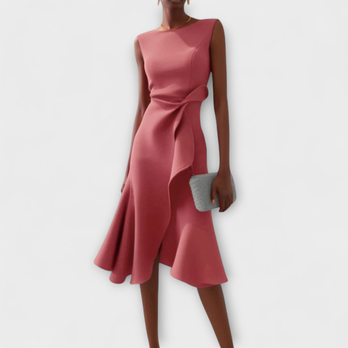 Clothestyle – Asymmetrisk drapert midikjole