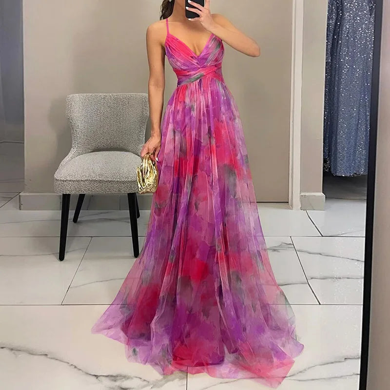 Clothestyle - Nydelig maxi-kjole med blomstertrykk